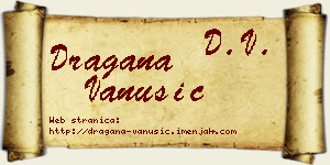 Dragana Vanušić vizit kartica